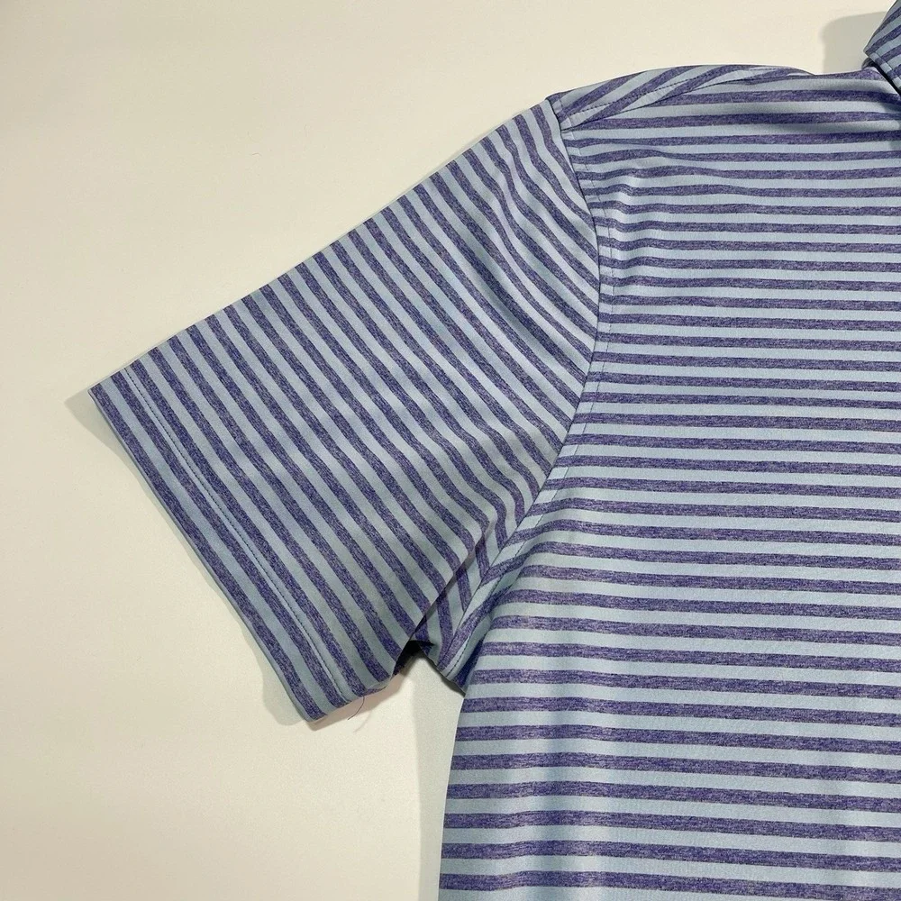 Johnnie-O Stripe Performance Polo Men's XL The Vintage Club Indian Wells CA‎